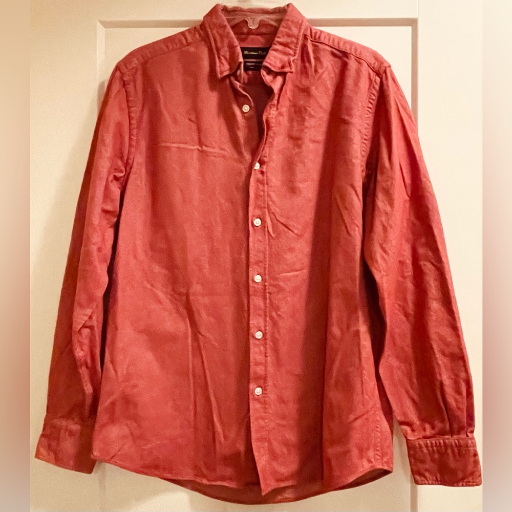 Massimo Dutti Red Button-Up Shirt